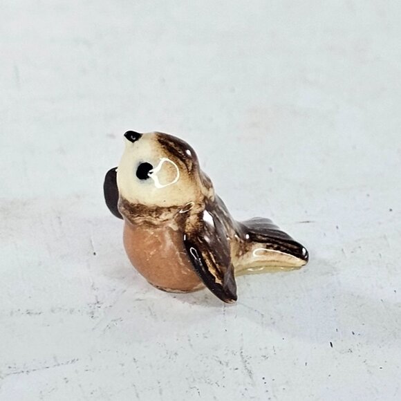 Hagen Renaker Chickadee Tiny Baby Bird Brown Miniature Figurine Vintage - Picture 6 of 9